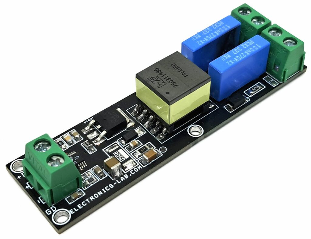 ±340V DC Output, 15V DC Input, Isolated Flyback Converter