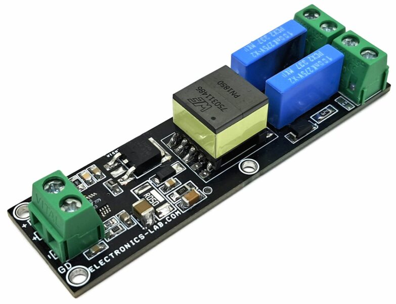 ±340V DC Output, 15V DC Input, Isolated Flyback Converter