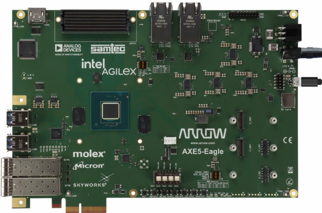 AXE5-EAGLE-ES: Arrow now provides a dev kit with the Intel Agilex 5E series Soc FPGA.