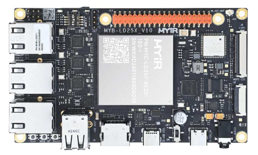 MYD-LD25X Development Board: STMicroelectronics STM32MP257D with Dual Cortex-A35, Cortex-M33, and Integrated NPU for Industrial Applications