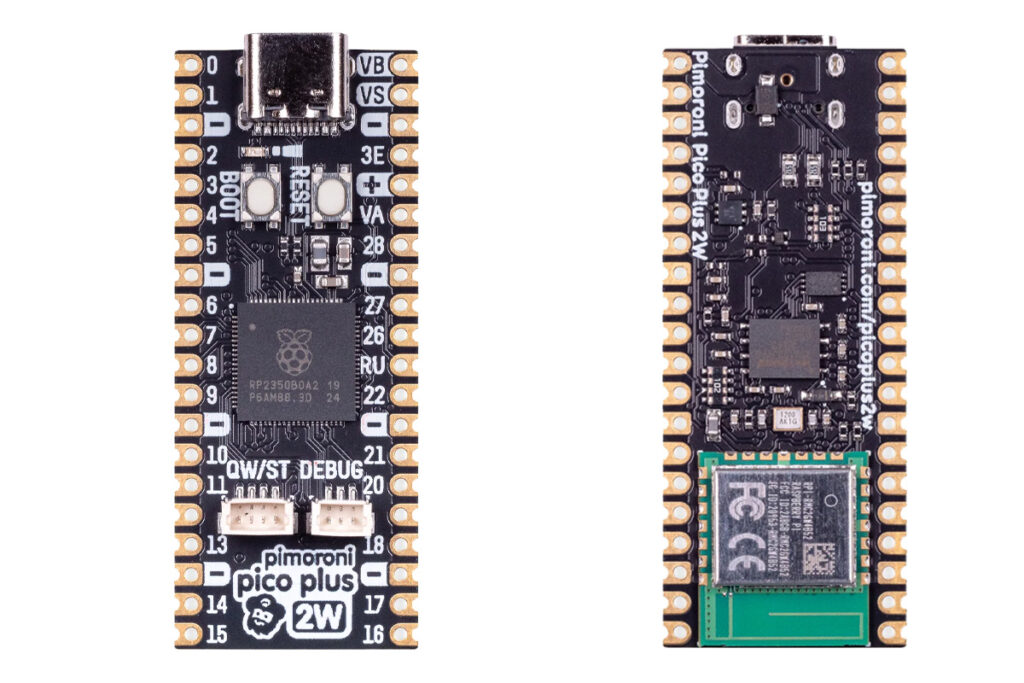 Pimoroni Pico Plus 2W features RM2 Wi-Fi and Bluetooth module