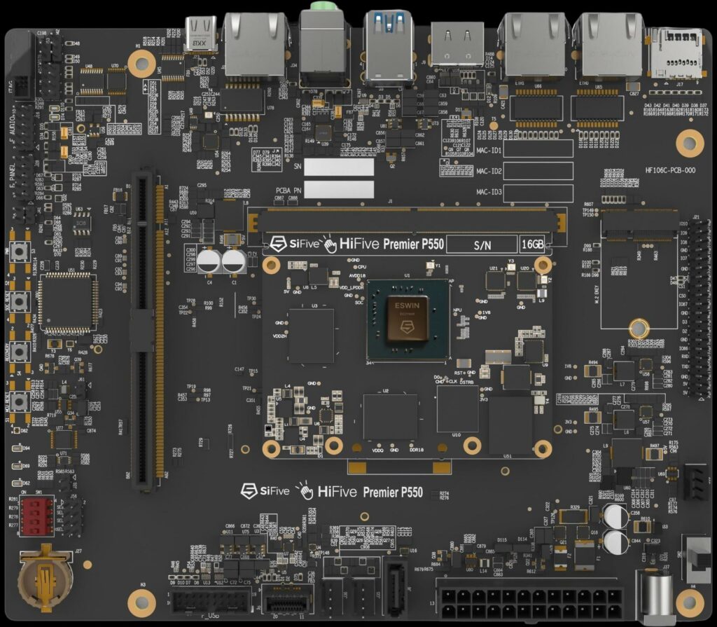 HiFive Premier P550 RISC-V Development Board with ESWIN EIC7700X SoC and SiFive P550 CPU