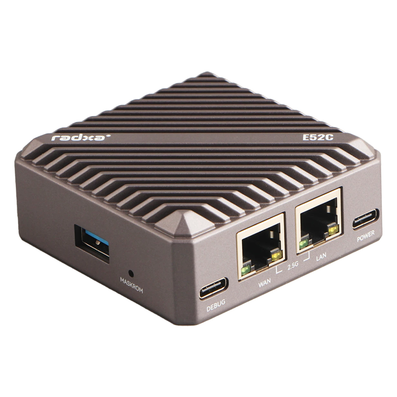 Introducing Radxa E52C: A High-Performance Mini Network Router with Rockchip RK3582 and 2.5Gb Ethernet Ports for Smart Home and Enterprise Networks