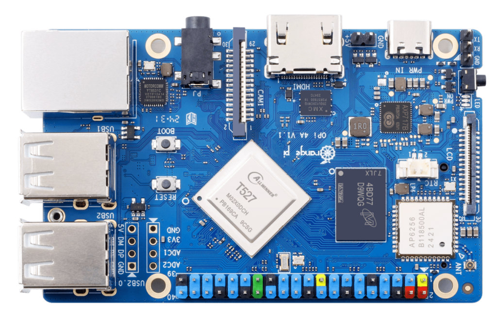 Orange Pi 4A SBC: Powered by Allwinner T527 with Mali-G57 GPU and 2 TOPS NPU