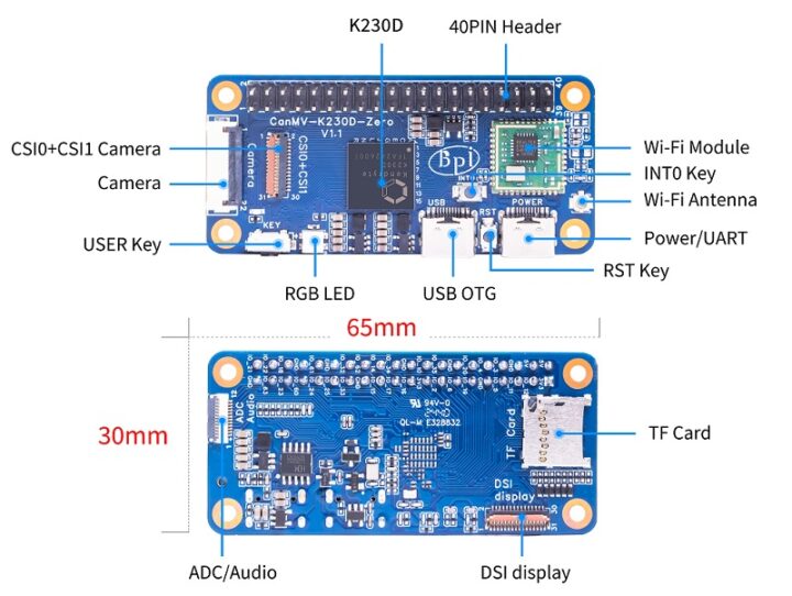 Banana Pi BPI-CanMV-K230D-Zero Specifications