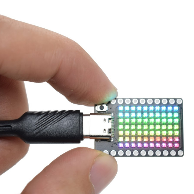 Nova is A RP2040-based Board with Integrated 7×10 LED Matrix for Compact Projects