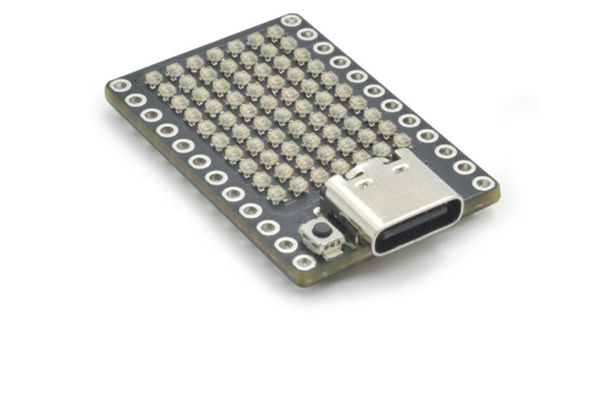 Nova is A RP2040-based Board with Integrated 7×10 LED Matrix for Compact Projects