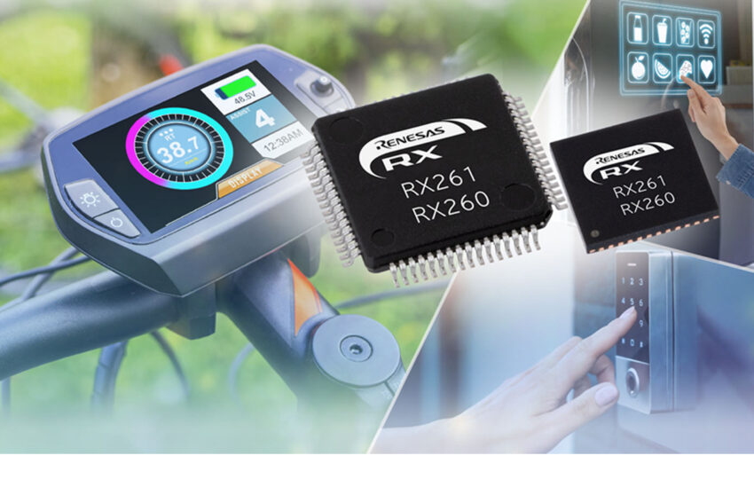 Renesas RX260 and RX261 Microcontrollers Deliver High Efficiency and Advanced Touch Features with Security Functions