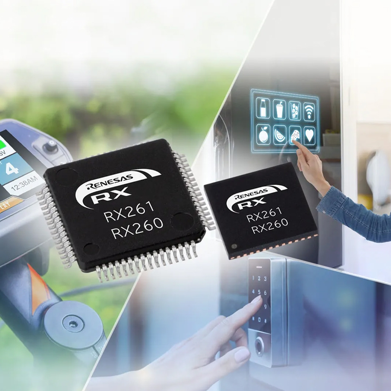 Renesas RX260 and RX261 Microcontrollers Deliver High Efficiency and Advanced Touch Features with Security Functions