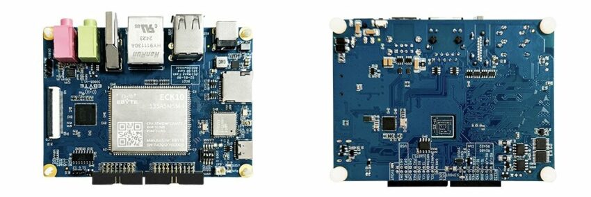 ECB10-135A5M5M-I STM32MP135 pico-ITX SBC front and back 