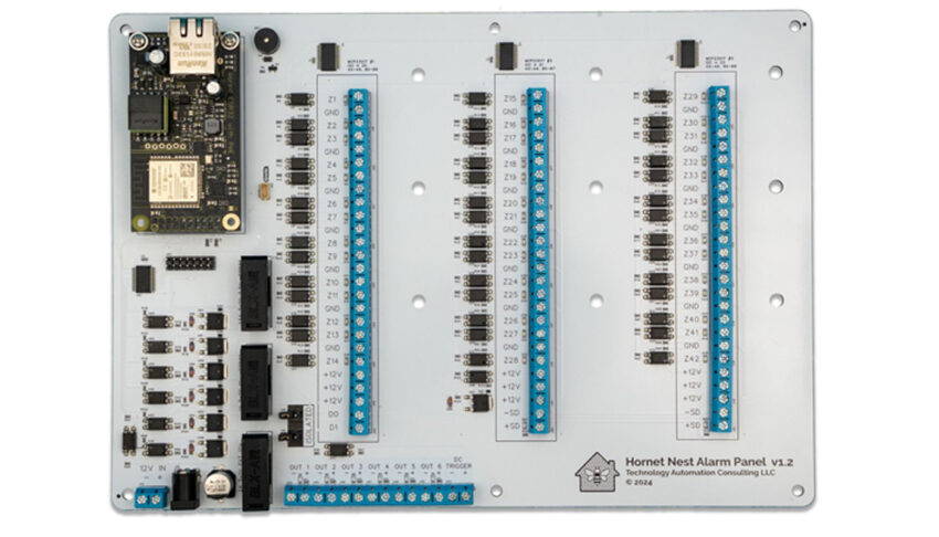 Hornet Nest Alarm Panel Brings PoE and ESPHome to Wired Alarm Systems