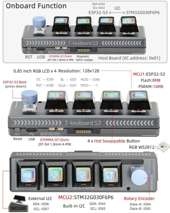 LILYGO-T-Keyboard-S3-Pro specifications